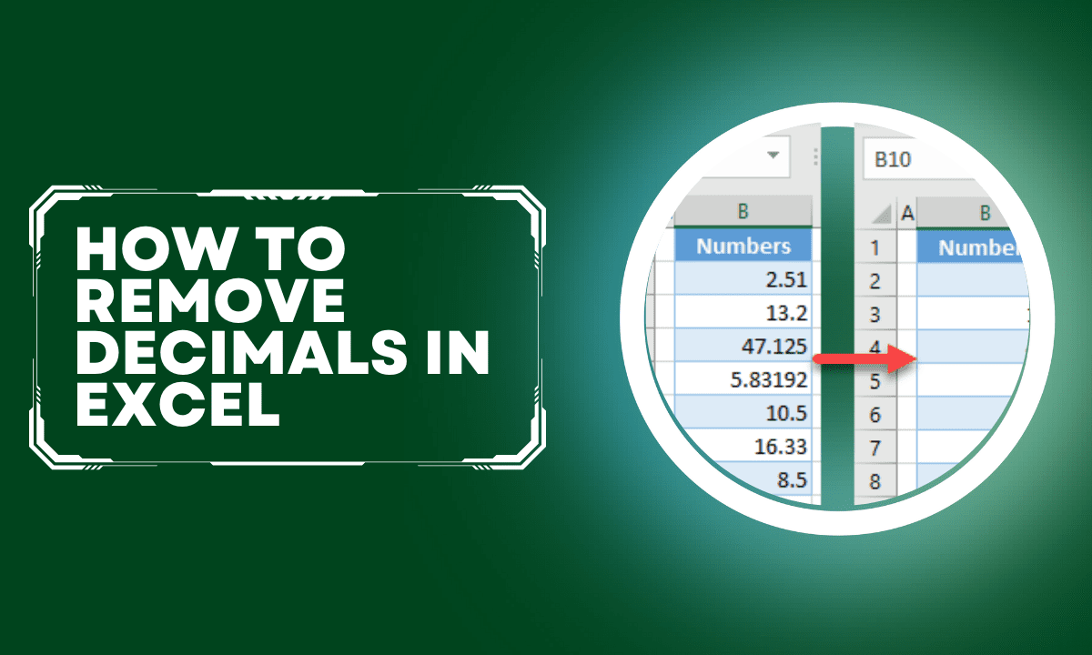 How to Remove Decimals in Excel