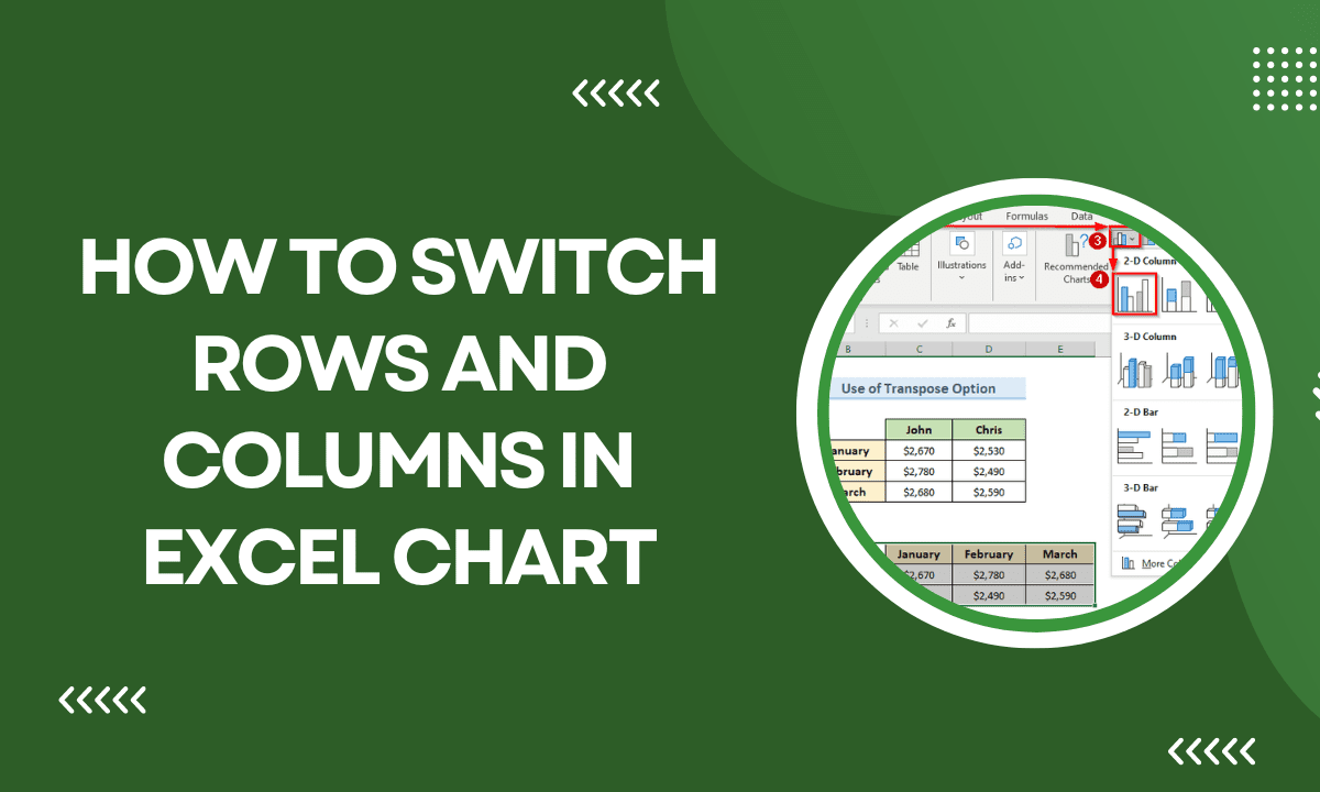 How To Switch Rows And Columns In Excel Chart Earn And Excel 6343