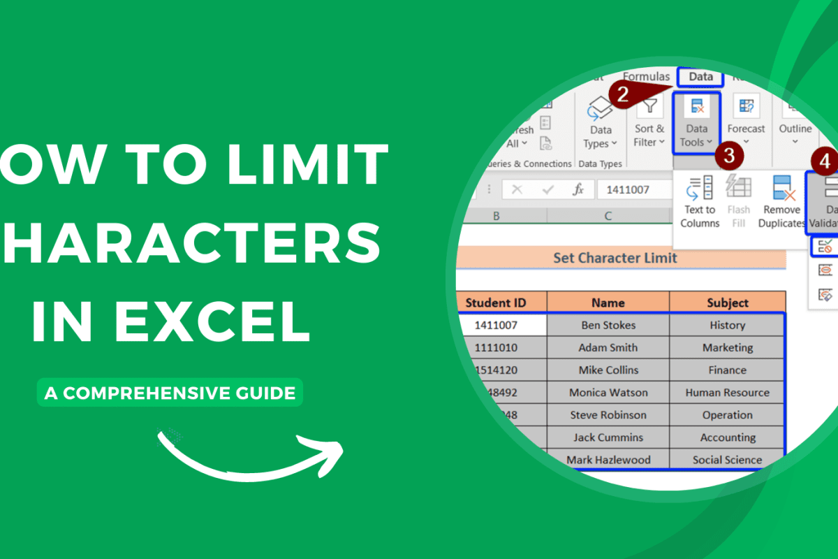 How To Limit Characters In Excel