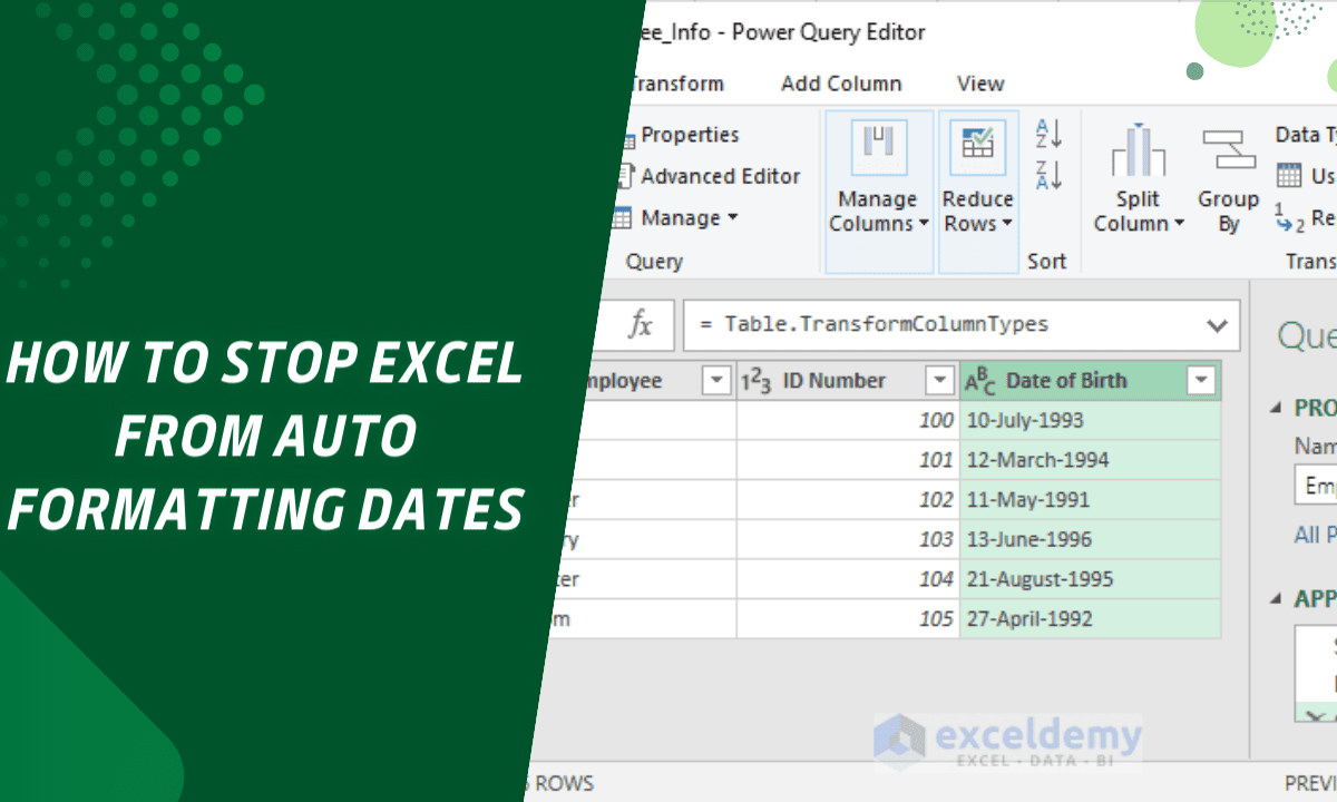 How To Stop Excel From Auto Formatting Dates: Understanding The ...