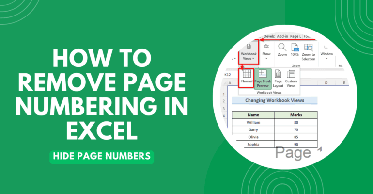 How to Remove Page Numbering in Excel – Hide Page Numbers - Earn & Excel