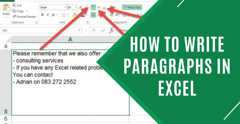 How to Write Paragraphs in Excel - Earn & Excel