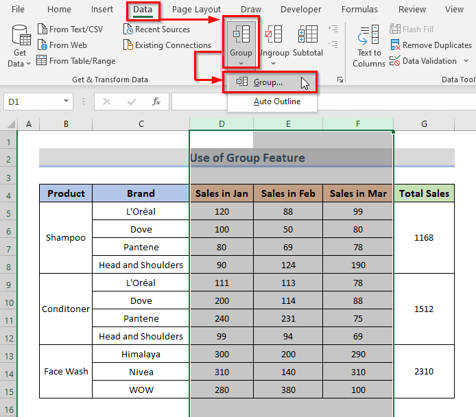 Grouping Cells in Excel – Different Ways to Sort Out Data - Earn and Excel