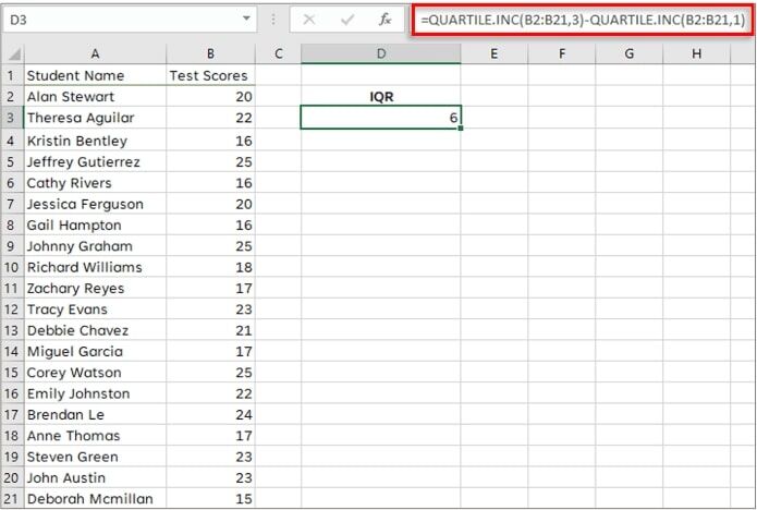 How to Calculate IQR in Excel – Interquartile Range in Excel - Earn and ...